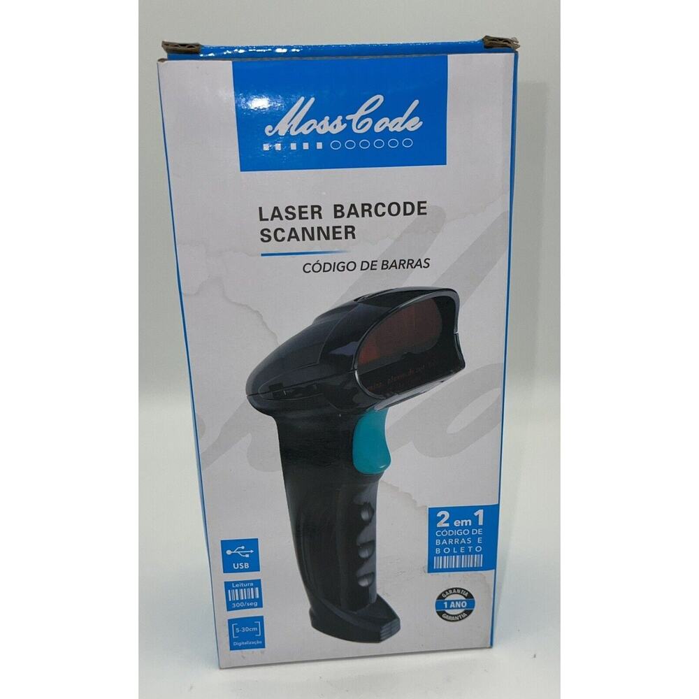 Moss Code Laser Barcode Scanner 2‎ In 1 USB With The Manuel And Scanner Codes